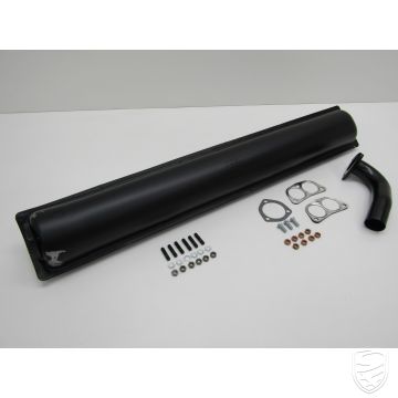 Sportschalldämpfer, hinten, komplett mit Ø45 mm Endrohr und Montiersatz für Porsche 914/4 1,7L 1,8L