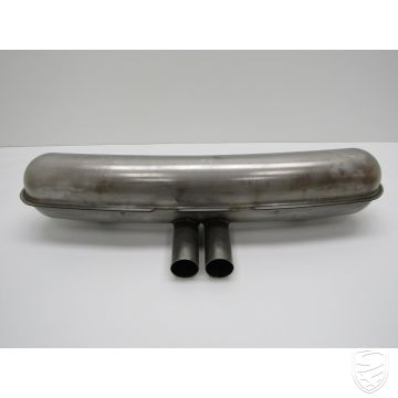 Schalldämpfer hinten, "GT3" Style, doppeltem mittigem Endrohr Ø63 mm, Edelstahl für Porsche 914/6 911 '63-'73