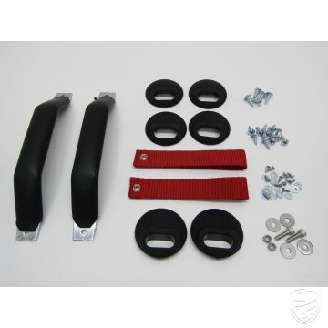 RS Türgriffsatz mit roten Bändern und schwarzen Griffen für Porsche 911 '84-'89 964 993
