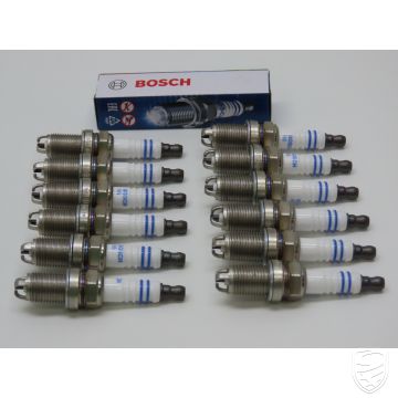 Satz 12x Zündkerze BOSCH FR5DTC für Porsche 964 993