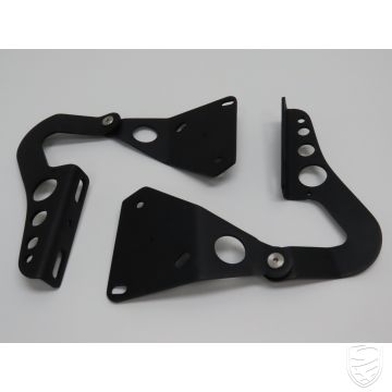 Satz 2x Fronthaube/Kofferraumdeckel Scharnier, Alu, schwarz eloxiert für 911 '63-'89 964 993