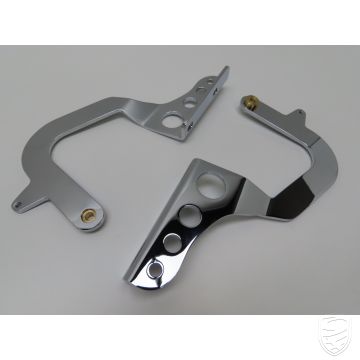 Satz 2x Motorhaube/Heckdeckel Scharnier, Alu, verchromt für 964
