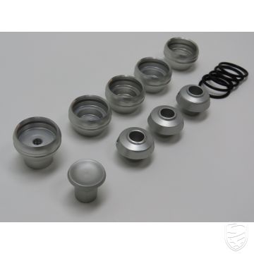 Schalterset für Singer-Style Armaturenbrettleiste für Porsche 964 - klar eloxiert