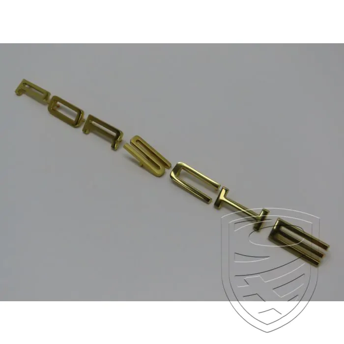 Emblem "P O R S C H E", gold für Porsche 911 '66-'73