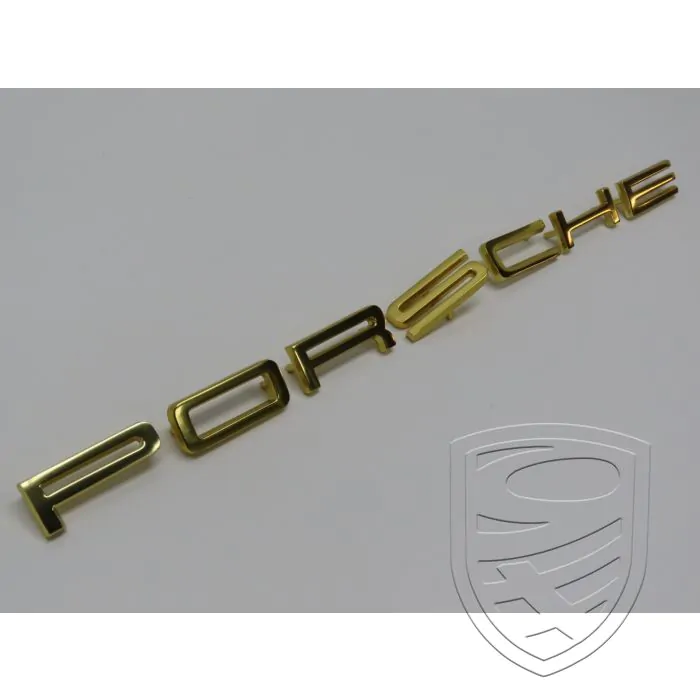 Emblem "P O R S C H E", gold für Porsche 911 '66-'73