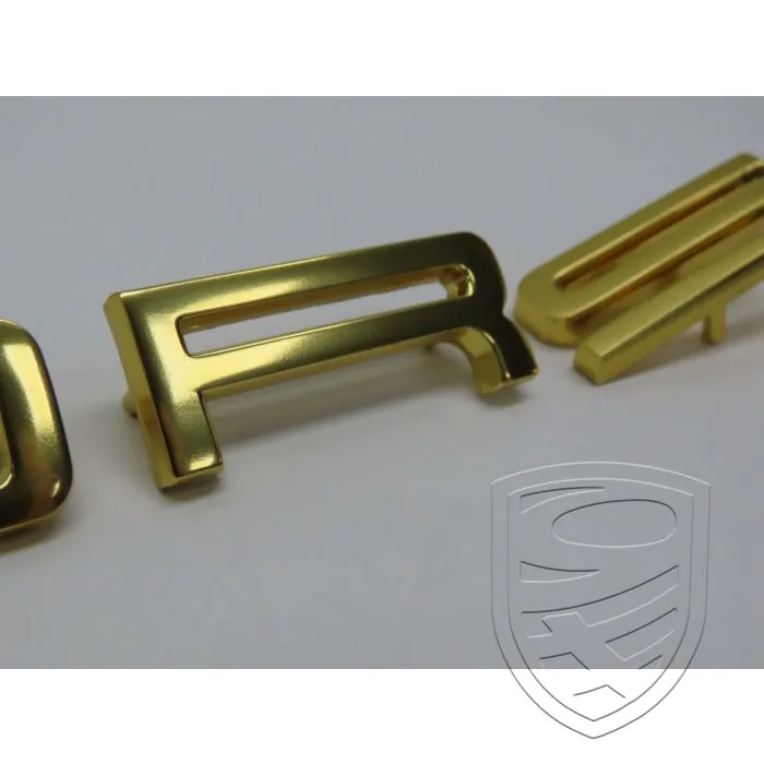 Emblem "P O R S C H E", gold für Porsche 911 '66-'73