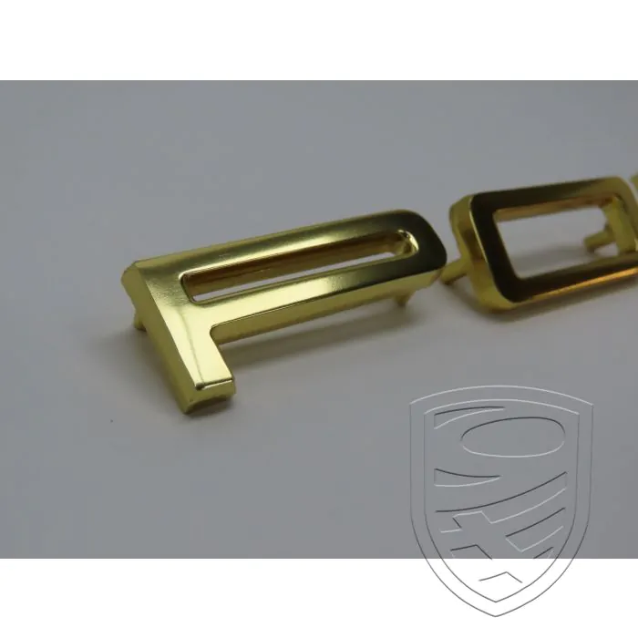 Emblem "P O R S C H E", gold für Porsche 911 '66-'73