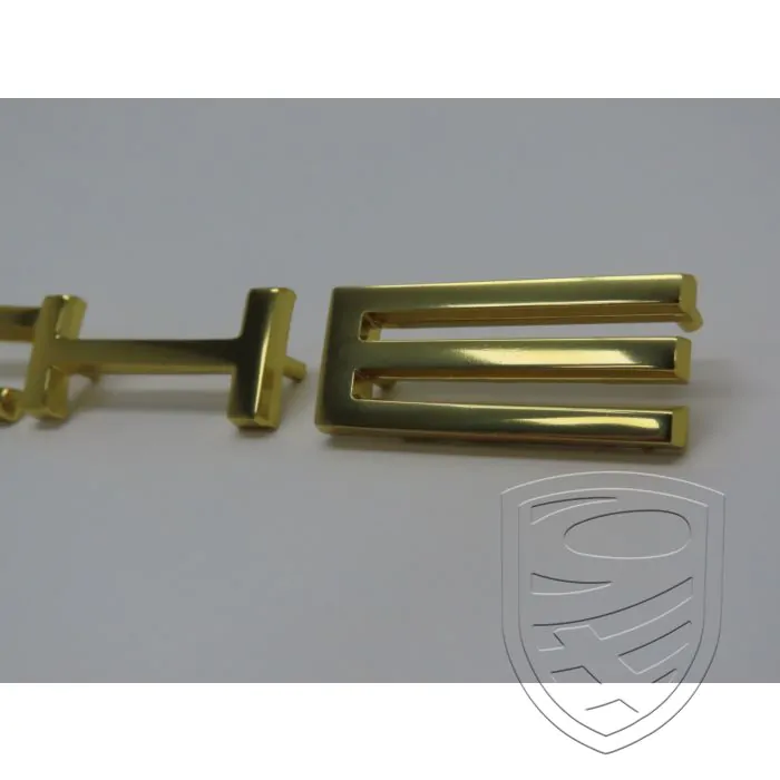 Emblem "P O R S C H E", gold für Porsche 911 '66-'73