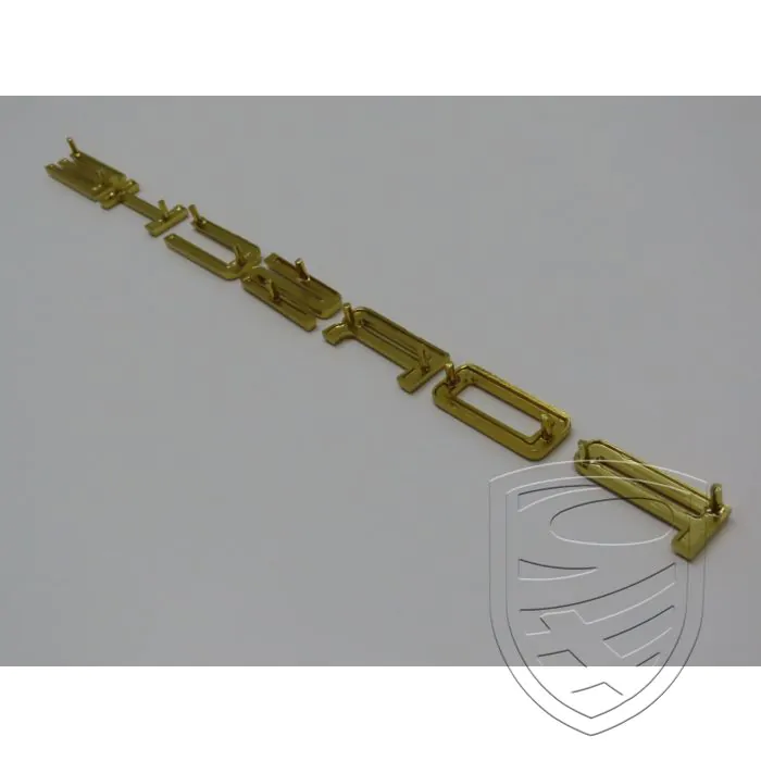 Emblem "P O R S C H E", gold für Porsche 911 '66-'73