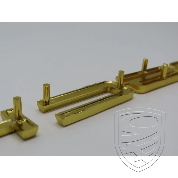 Emblem "P O R S C H E", gold für Porsche 911 '66-'73