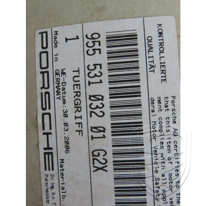 Porsche 955 957 Cayenne Türgriff Aluminium-Paket schwarz vorne=hinten L=R