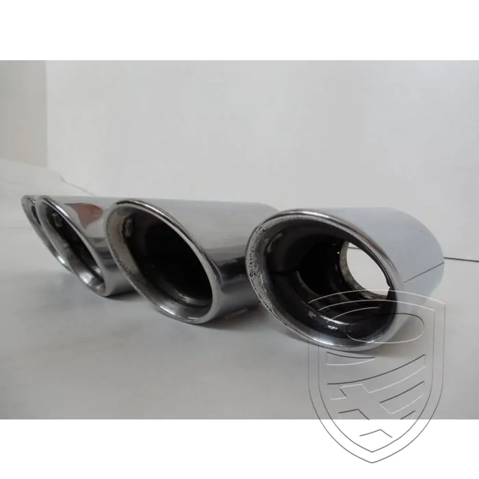 Satz 2x Porsche 991 3,8L S Endrohr, Sportabgasanlage rund Chrome L+R