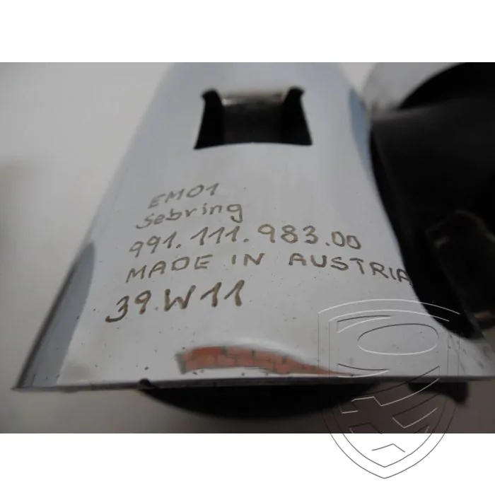 Satz 2x Porsche 991 3,8L S Endrohr, Sportabgasanlage rund Chrome L+R