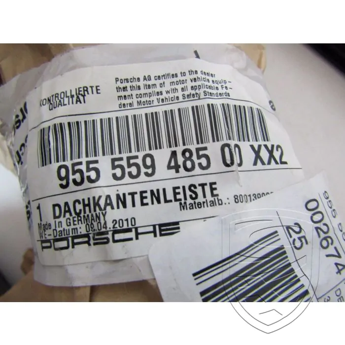 Porsche 955 957 Cayenne Dachkantenleiste vorne links Schwarz-Matt
