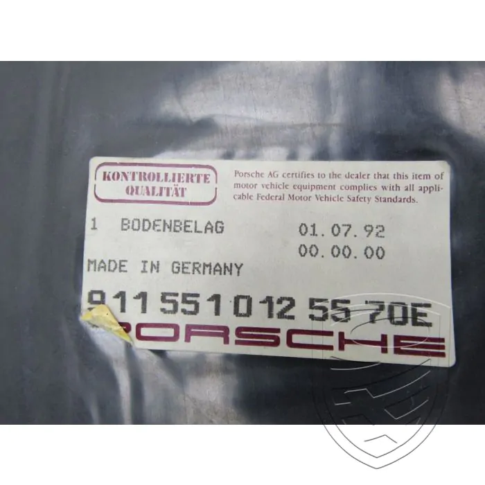 Porsche 911 1984-1986 Targa/Cabrio Fußmatte Fussmatte schwarz rechts vorn