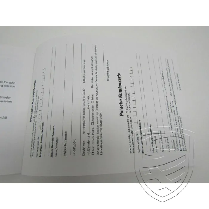 NEU+ORIG. Porsche 997 987 Serviceheft Checkheft Wartungsheft Pflegepass 5/05