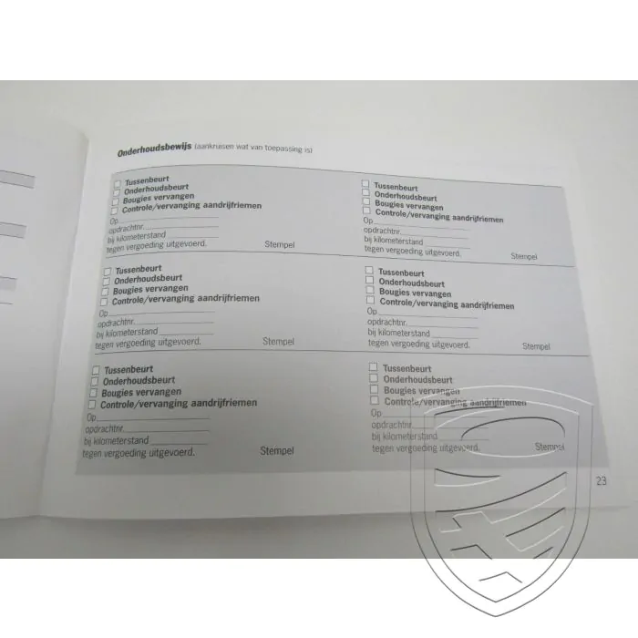 ERSTAUSGABE Porsche 997 987 Boxster Cayman Serviceheft Checkheft Wartungsheft Pflegepass 1/09 (niederländische Version)
