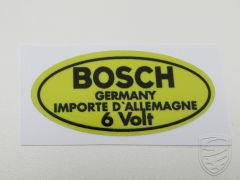 Klebeschild 6V für Bosch Zündspule für Porsche 356 A/B/C