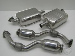 Schalldämpfersatz Sport mit Katalysatoren, 200 Zellen, Edelstahl für Porsche 987 Boxster/Cayman Mk1