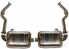 Sportschalldämpfersatz ohneKatalysatoren, links/rechts, Edelstahl für Boxster 987 Cayman 987C