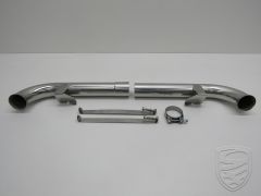 Kapprohr, mit 2 Metalbände, Edelstahl,poliert für Porsche 964