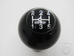 Schaltknopf, 5 Gang, glänzend schwarz für Porsche 911 '63-'73 914 