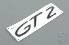 Emblem "GT 2" schwarz für Porsche 996 997